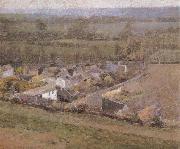 Theodore Robinson Bird-s-Eye  View Giverny France oil on canvas